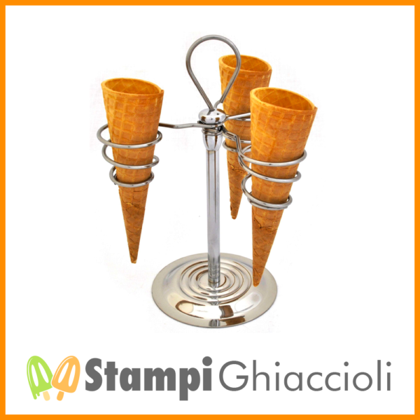 Appoggiaconi Inox - 3 coni